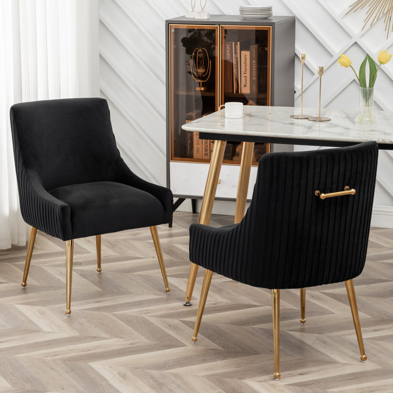 Everly Quinn Baudel Tufted Velvet Side Chair & Reviews | Wayfair